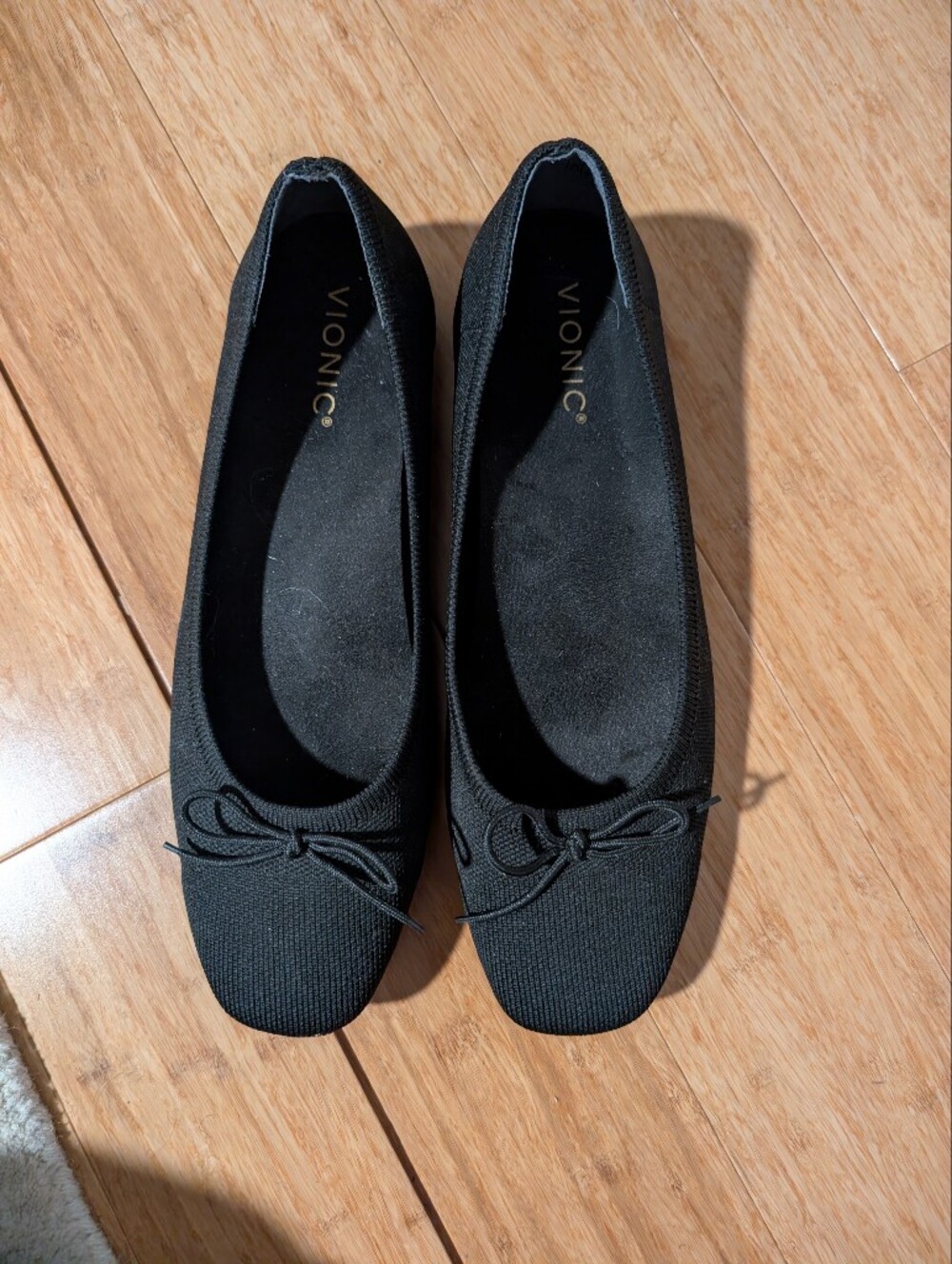 Vionic Black Ballet Flats, Sz 9.5